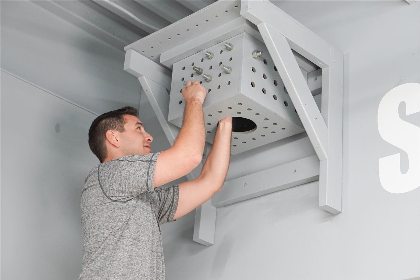 Overhead bolt-board simulation